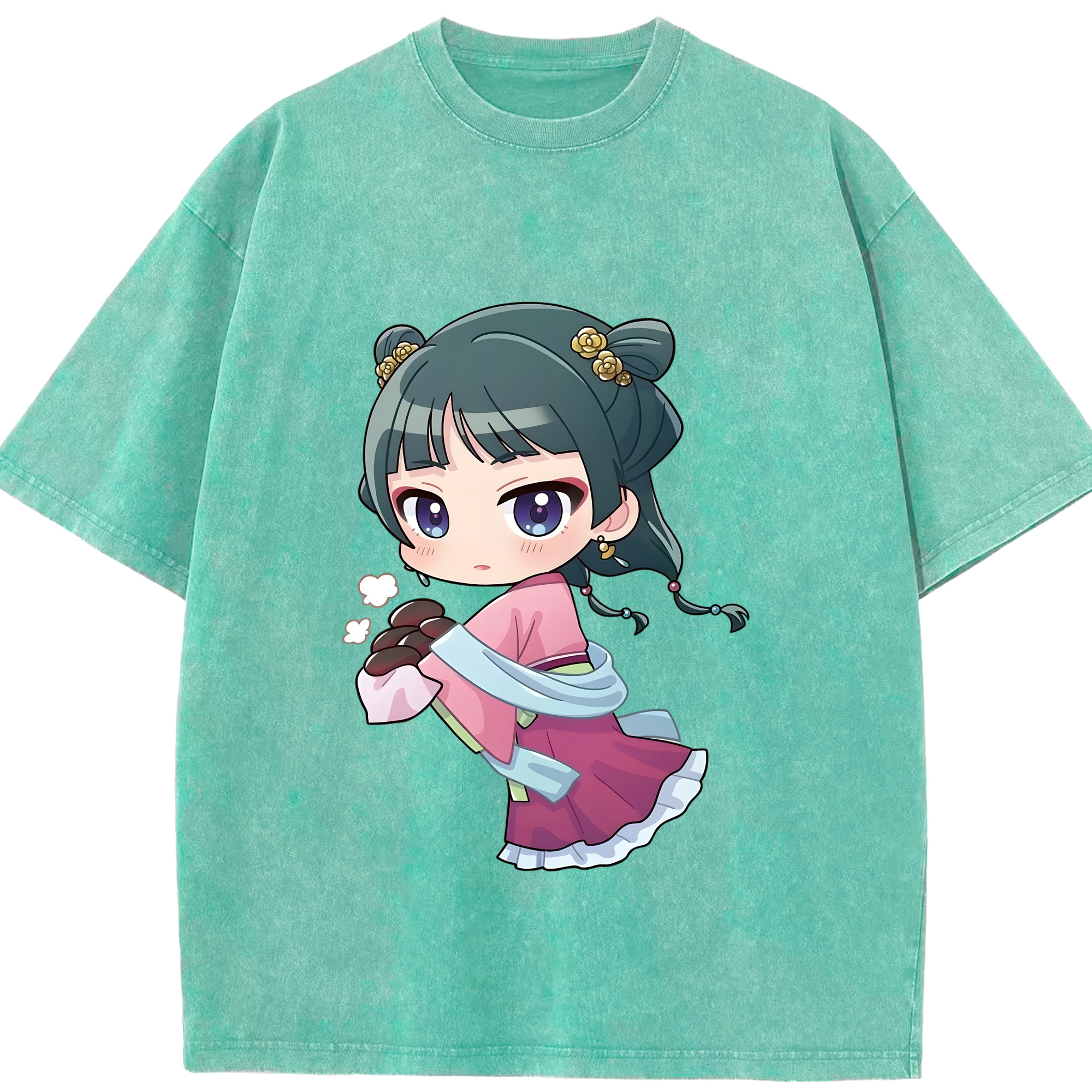 （画像用） 薬屋のひとりごと The Apothecary Diaries 綿100% ヴィンテージ風 半袖Tシャツ（フロントプリント）
